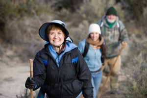 03B62517 - Older woman hiking