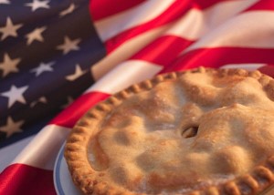 Apple Pie and American Flag