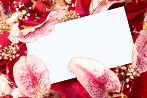 note blank envelope with flowers