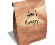 am i hungry paper lunch bag