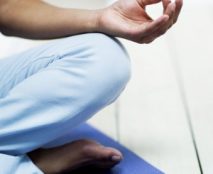 yoga centering hand pose